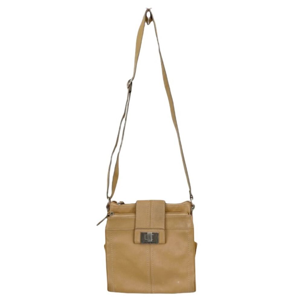 Tignanello Tan Leather Crossbody Bag
